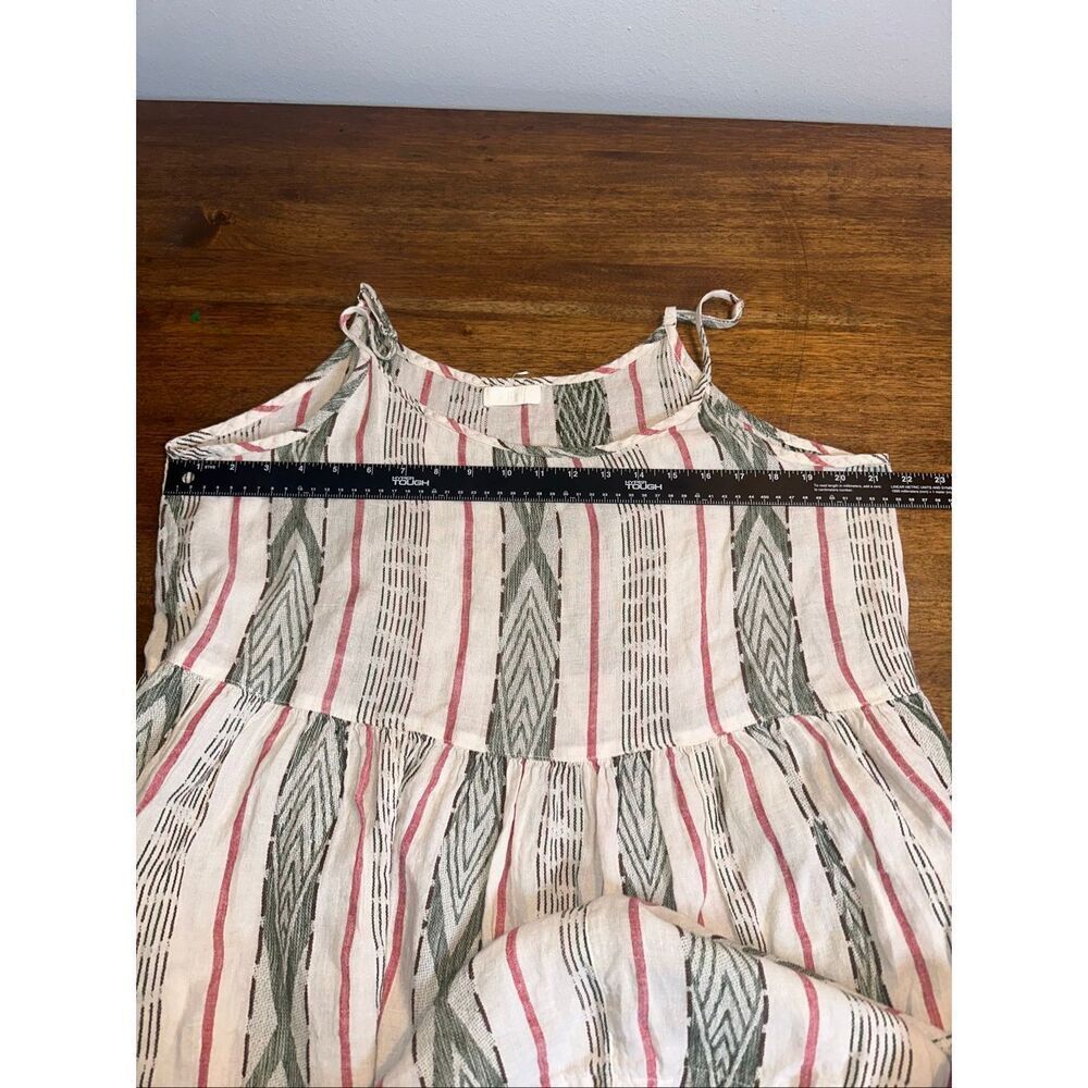 CP SHADES LINEN AZTEC PRINT SLEEVELESS MIDI W/POCKETS DRESS - Picture 5 of 7